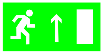E11 направление к эвакуационному выходу (правосторонний) (пластик, 300х150 мм) - Знаки безопасности - Эвакуационные знаки - Магазин охраны труда и техники безопасности stroiplakat.ru