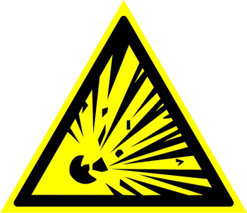 W02 взрывоопасно (пластик, сторона 200 мм) - Знаки безопасности - Предупреждающие знаки - Магазин охраны труда и техники безопасности stroiplakat.ru