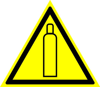 W19 газовый баллон (пластик, сторона 200 мм) - Знаки безопасности - Предупреждающие знаки - Магазин охраны труда и техники безопасности stroiplakat.ru
